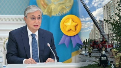 Токаев наградил медалями людей, которые спасали жильцов в горящем ЖК «Аккент» в Алматы
