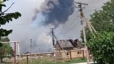 Произошел взрыв на складе боеприпасов в Крыму: власти заявили об атаке БПЛА