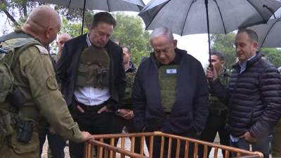 Илон Маск прилетел в Израиль и посетил место, атакованное ХАМАС (видео)