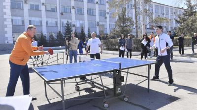 Турнир по настольному теннису с участием чемпиона мира провели среди металлургов &quot;АрселорМиттал Темиртау&quot;