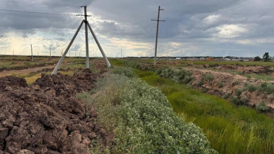 Водоотводные каналы строят в Целиноградском районе